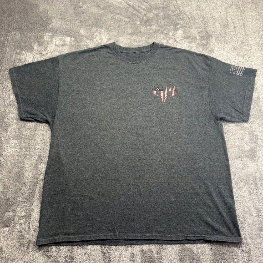 Buck Wear Graphic T-Shirt Mens 2XL Gray Good Patriotic Freedom American Made